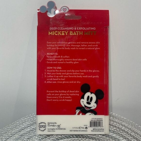 The Crème Shop Disney Mickey Mouse Bath Mitt NWT - Picture 5 of 6